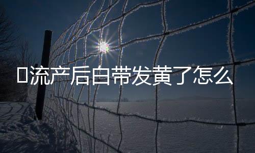 ​流产后白带发黄了怎么回事